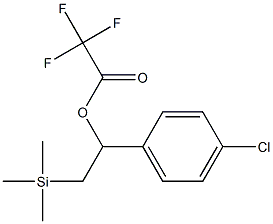 Trifluoroacetic acid [1-(4-chlorophenyl)-2-(trimethylsilyl)ethyl] ester Struktur