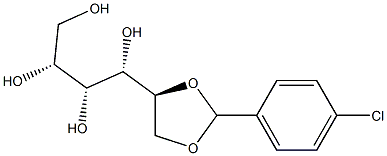 1-O,2-O-(4-Chlorobenzylidene)-D-glucitol Struktur