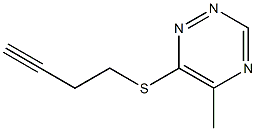 6-(3-Butynylthio)-5-methyl-1,2,4-triazine Struktur