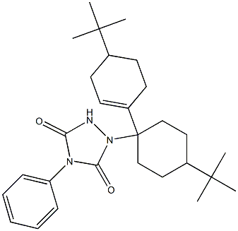 4-Phenyl-2-[4-tert-butyl-1-(4-tert-butyl-1-cyclohexenyl)cyclohexyl]-1H-1,2,4-triazole-3,5(2H,4H)-dione Struktur