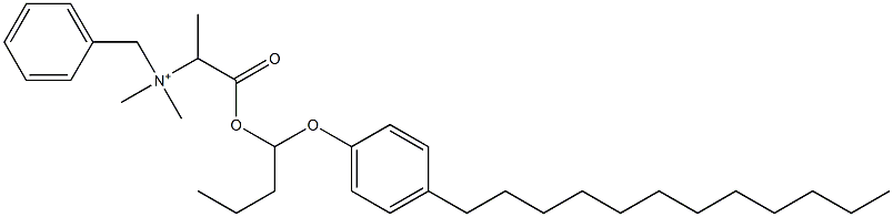 N,N-Dimethyl-N-benzyl-N-[1-[[1-(4-dodecylphenyloxy)butyl]oxycarbonyl]ethyl]aminium Struktur