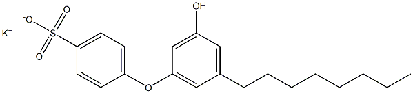 3'-Hydroxy-5'-octyl[oxybisbenzene]-4-sulfonic acid potassium salt Struktur