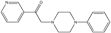 1-[(3-Pyridylcarbonyl)methyl]-4-phenylpiperazine Struktur