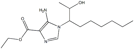 5-Amino-1-[1-(1-hydroxyethyl)heptyl]-1H-imidazole-4-carboxylic acid ethyl ester Struktur