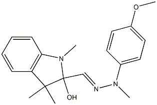 2-[[2-(4-Methoxyphenyl)-2-methylhydrazono]methyl]-1,3,3-trimethylindolin-2-ol Struktur