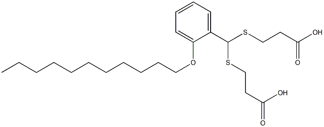 5-(2-Undecyloxyphenyl)-4,6-dithianonanedioic acid Struktur