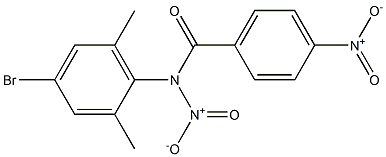 N-Nitro-N-(2,6-dimethyl-4-bromophenyl)-4-nitrobenzamide Struktur