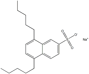 5,8-Dipentyl-2-naphthalenesulfonic acid sodium salt Struktur