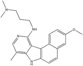 N-[3-(Dimethylamino)propyl]-3-methoxy-8-methyl-7H-benzo[e]pyrido[4,3-b]indole-11-amine Struktur