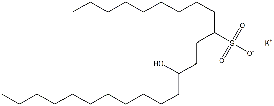 13-Hydroxytetracosane-10-sulfonic acid potassium salt Struktur