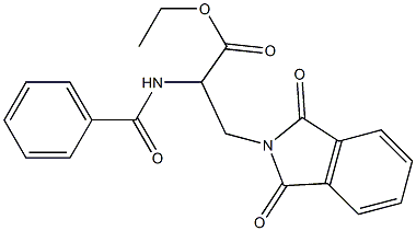 2-(Benzoylamino)-3-(1,3-dioxo-2H-isoindol-2-yl)propionic acid ethyl ester Struktur