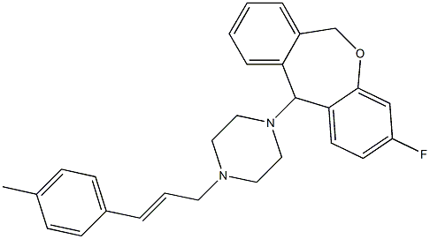 3-Fluoro-11-[4-[(E)-3-(4-methylphenyl)-2-propenyl]-1-piperazinyl]-6,11-dihydrodibenz[b,e]oxepin Struktur