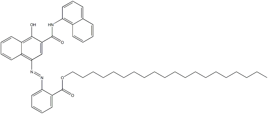 1-Hydroxy-4-[2-(icosyloxycarbonyl)phenylazo]-N-(1-naphtyl)-2-naphthamide Struktur