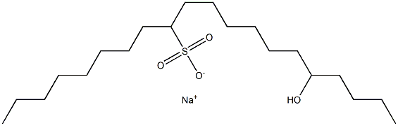 16-Hydroxyicosane-9-sulfonic acid sodium salt Struktur