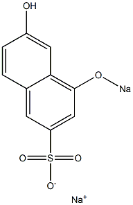 6-Hydroxy-4-sodiooxy-2-naphthalenesulfonic acid sodium salt Struktur