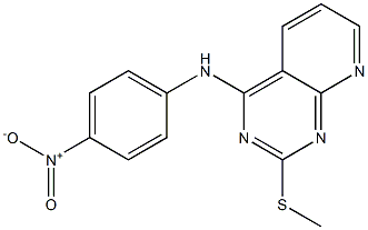 4-[4-Nitroanilino]-2-(methylthio)pyrido[2,3-d]pyrimidine Struktur