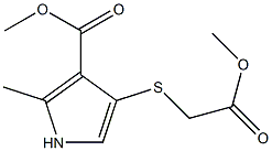 2-Methyl-4-[(methoxycarbonyl)methylthio]-1H-pyrrole-3-carboxylic acid methyl ester Struktur