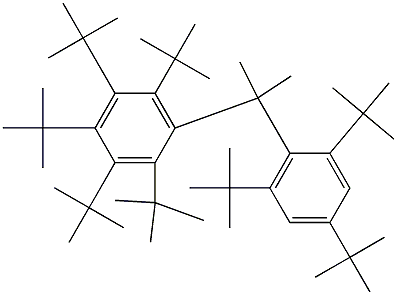 2-(Penta-tert-butylphenyl)-2-(2,4,6-tri-tert-butylphenyl)propane Struktur