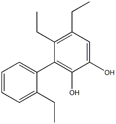 4,5-Diethyl-3-(2-ethylphenyl)benzene-1,2-diol Struktur