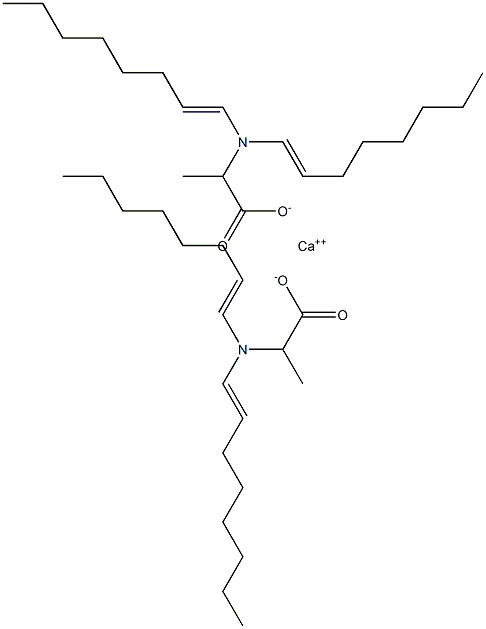 Bis[2-[di(1-octenyl)amino]propanoic acid]calcium salt Struktur