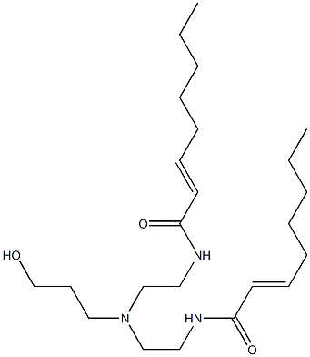 N,N'-[3-Hydroxypropyliminobis(2,1-ethanediyl)]bis(2-octenamide) Struktur