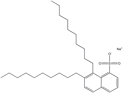 7,8-Didecyl-1-naphthalenesulfonic acid sodium salt Struktur