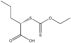 (-)-Dithiocarbonic acid O-ethyl S-[(S)-1-carboxybutyl] ester Struktur