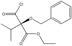 [R,(-)]-2-Benzyloxy-2-chloroformyl-3-methylbutyric acid ethyl ester Struktur