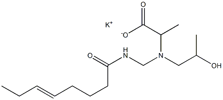 2-[N-(2-Hydroxypropyl)-N-(5-octenoylaminomethyl)amino]propionic acid potassium salt Struktur