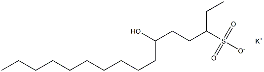 6-Hydroxyhexadecane-3-sulfonic acid potassium salt Struktur