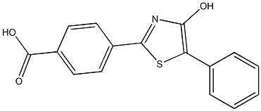 4-(4-Hydroxy-5-phenyl-2-thiazolyl)benzoic acid Struktur