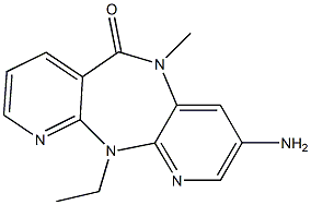 5,11-Dihydro-3-amino-11-ethyl-5-methyl-6H-dipyrido[3,2-b:2',3'-e][1,4]diazepin-6-one Struktur