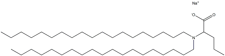 2-(Dinonadecylamino)valeric acid sodium salt Struktur