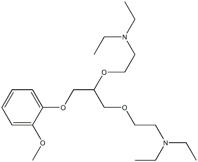 2,2'-[[1-[(2-Methoxyphenoxy)methyl]-1,2-ethanediyl]bis(oxy)]bis[N,N-diethylethanamine] Struktur