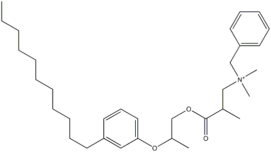 N,N-Dimethyl-N-benzyl-N-[2-[[2-(3-undecylphenyloxy)propyl]oxycarbonyl]propyl]aminium Struktur