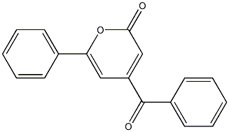 4-Benzoyl-6-phenyl-2H-pyran-2-one Struktur