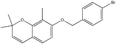 7-(4-Bromobenzyloxy)-2,2,8-trimethyl-2H-1-benzopyran Struktur