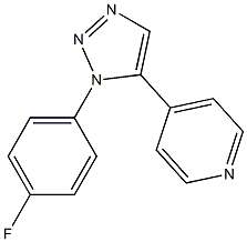 1-(4-Fluorophenyl)-5-(4-pyridyl)-1H-1,2,3-triazole Struktur