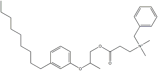 N,N-Dimethyl-N-benzyl-N-[2-[[2-(3-nonylphenyloxy)propyl]oxycarbonyl]ethyl]aminium Struktur