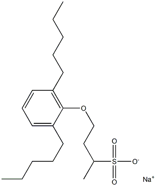 4-(2,6-Dipentylphenoxy)butane-2-sulfonic acid sodium salt Struktur