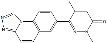 1-Methyl-4,5-dihydro-4-methyl-3-([1,2,4]triazolo[4,3-a]quinolin-7-yl)pyridazin-6(1H)-one Struktur