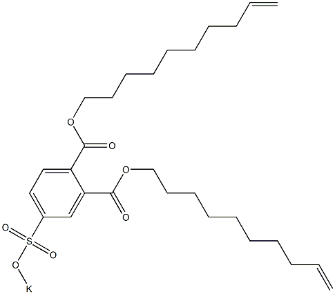 4-(Potassiosulfo)phthalic acid di(9-decenyl) ester Struktur