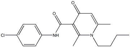 N-(4-Chlorophenyl)-1-butyl-2,6-dimethyl-4-oxo-1,4-dihydro-3-pyridinecarboxamide Struktur