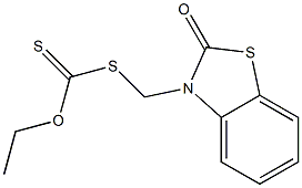 Dithiocarbonic acid S-[[(2,3-dihydro-2-oxo-benzothiazol)-3-yl]methyl]O-ethyl ester Struktur