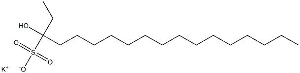 3-Hydroxyoctadecane-3-sulfonic acid potassium salt Struktur