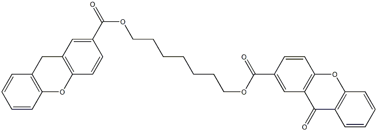 9-Oxo[2,2'-[heptamethylenebis(oxycarbonyl)]bis[9H-xanthene]] Struktur