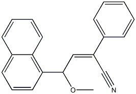 4-Methoxy-2-phenyl-4-(1-naphtyl)-2-butenenitrile Struktur