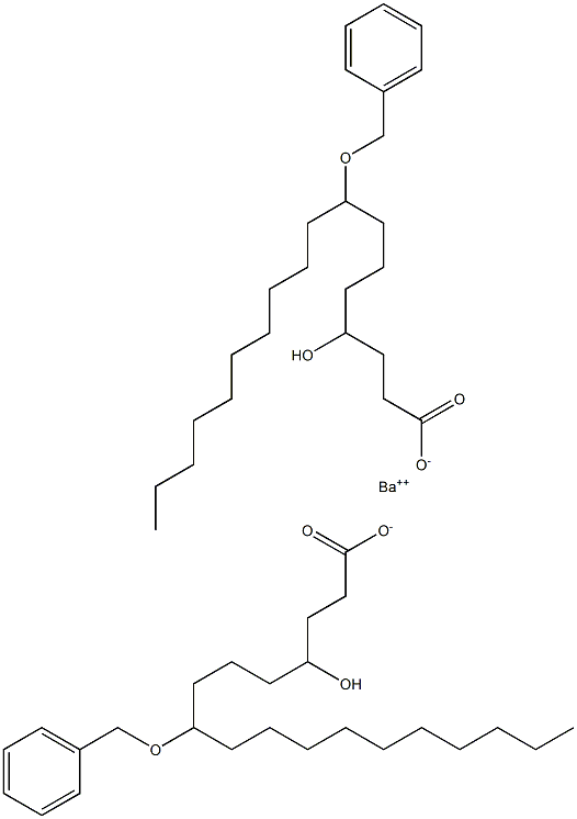 Bis(8-benzyloxy-4-hydroxystearic acid)barium salt Struktur