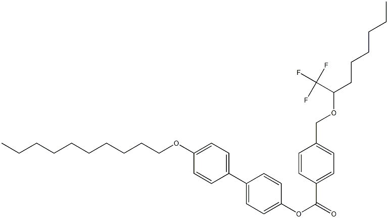 4-[[1-(Trifluoromethyl)heptyl]oxymethyl]benzoic acid 4'-decyloxy-1,1'-biphenyl-4-yl ester Struktur