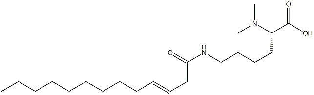 N6-(3-Tridecenoyl)-N2,N2-dimethyllysine Struktur